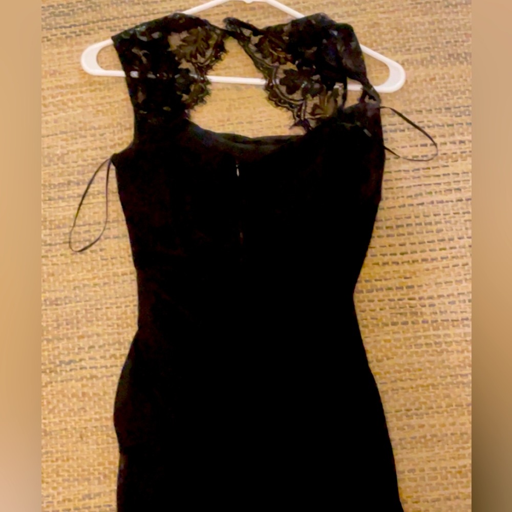 Little black dress lace back